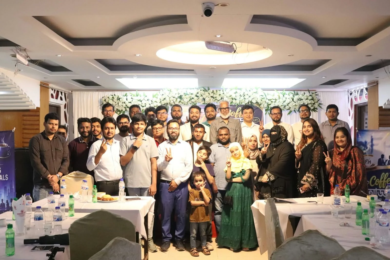 Community gathering at a professional event